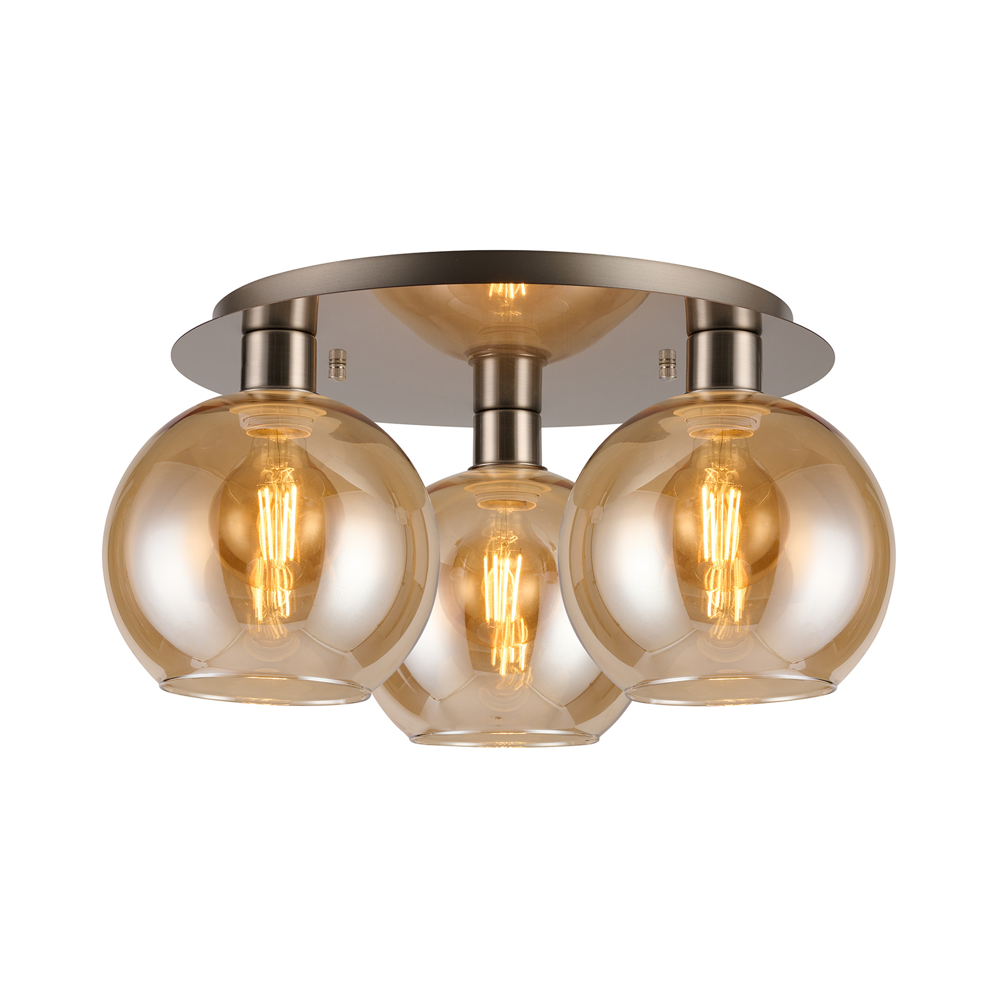 Lori Satin Nickel Ceiling Lights Deco Flush Fittings